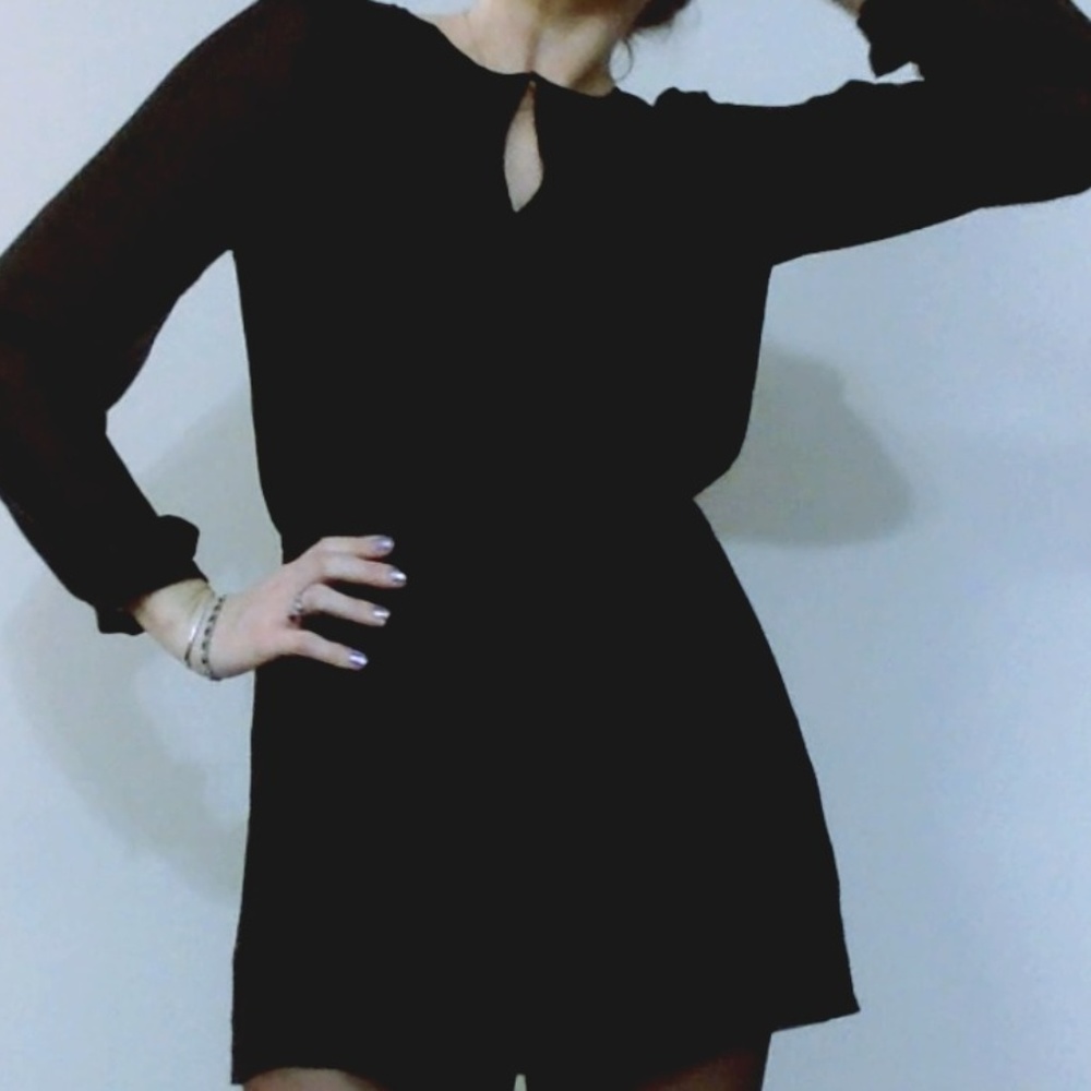 Express Romper w/ sheer long sleeves and shorts